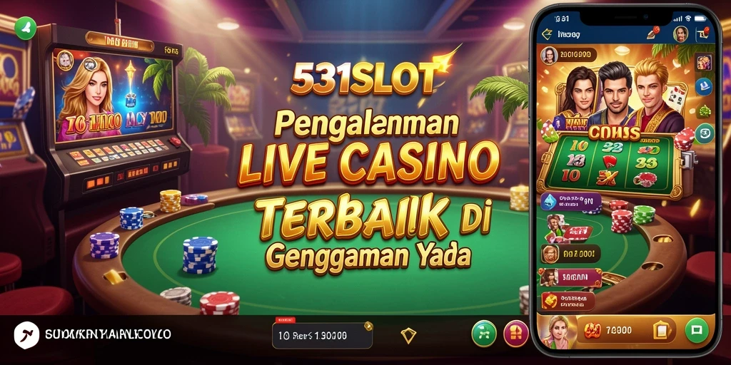 Tampilan gameplay Live Casino yang mendebarkan di 531SLOT.