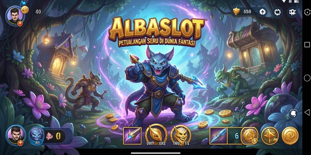 Tampilan gameplay seru di ALBASLOT dengan berbagai petualangan menarik.