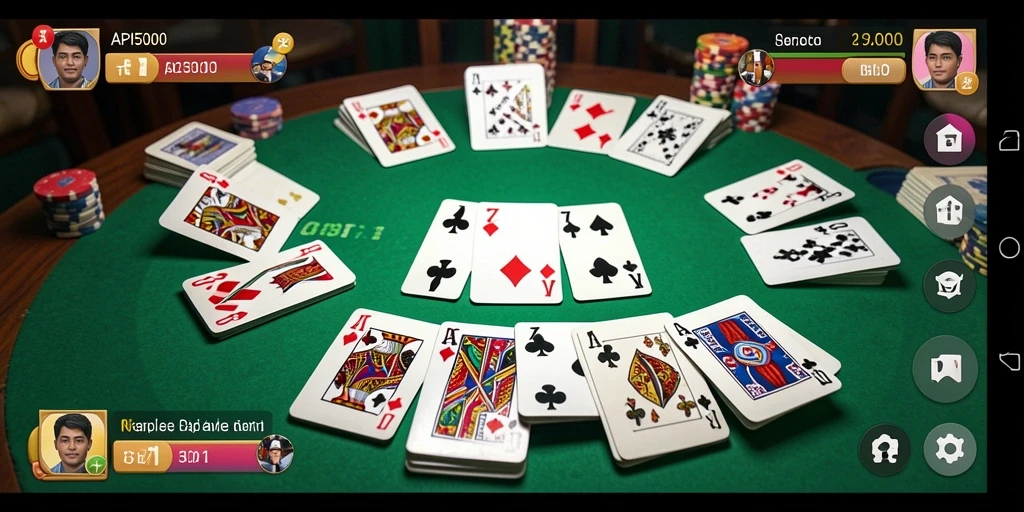 Screenshot gameplay API5000 menampilkan aksi seru permainan Gaple.