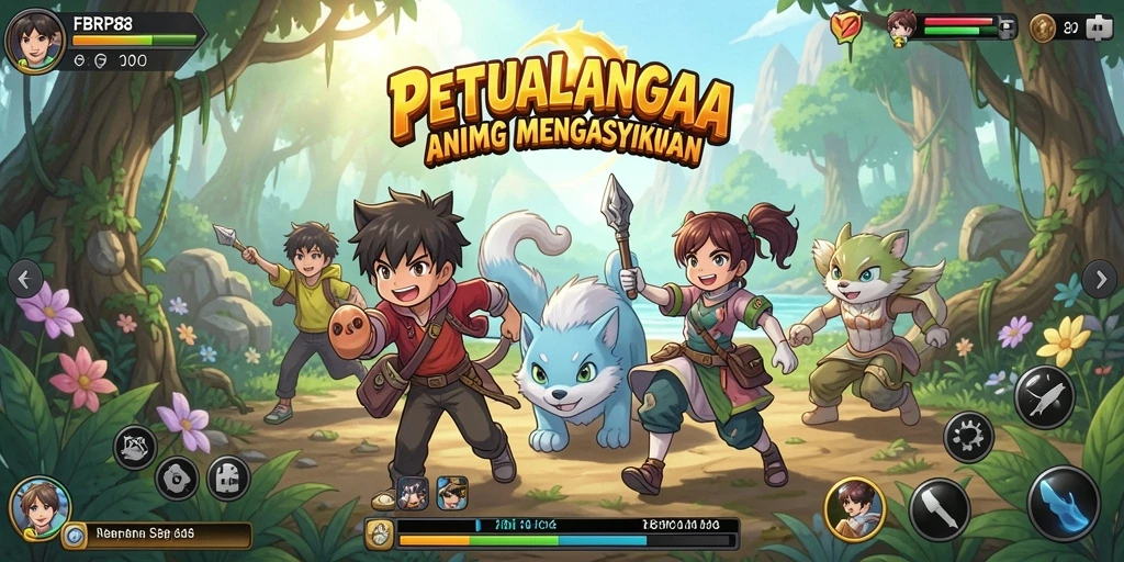 Screenshot FBRP88 menampilkan pertarungan karakter anime yang epik.