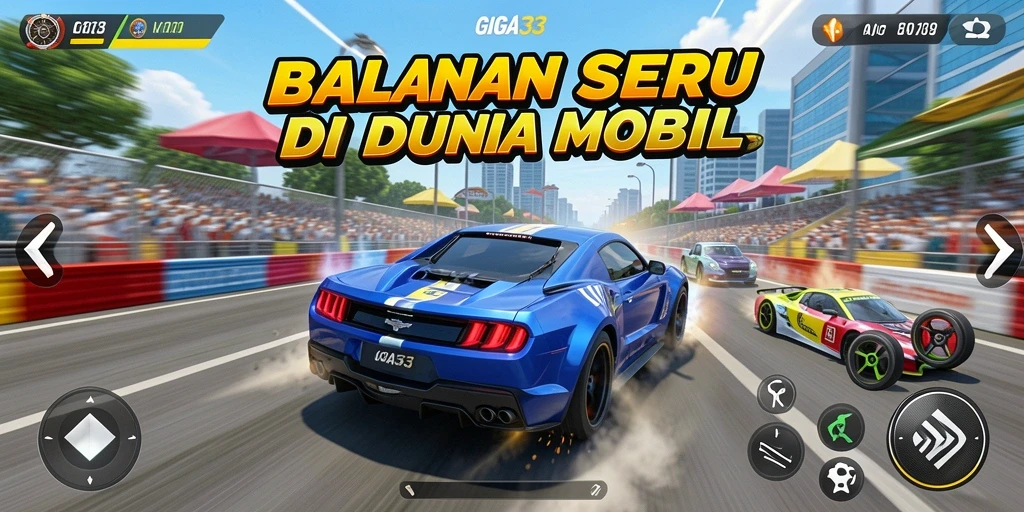 Tampilan permainan GIGA33 yang mengesankan saat balapan mobil.