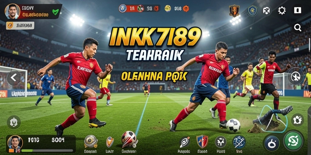Tampilan gameplay seru dari INK789 yang menampilkan pertempuran olahraga.