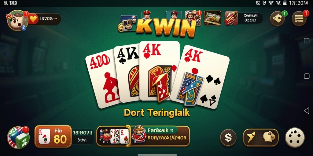 Screenshot utama KKWIN menampilkan gameplay seru dari permainan Domino.
