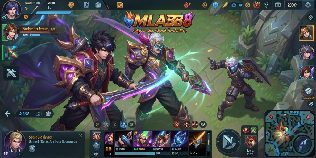 Tampilan gameplay <strong>MLBB8</strong> saat memasang taruhan olahraga secara langsung.