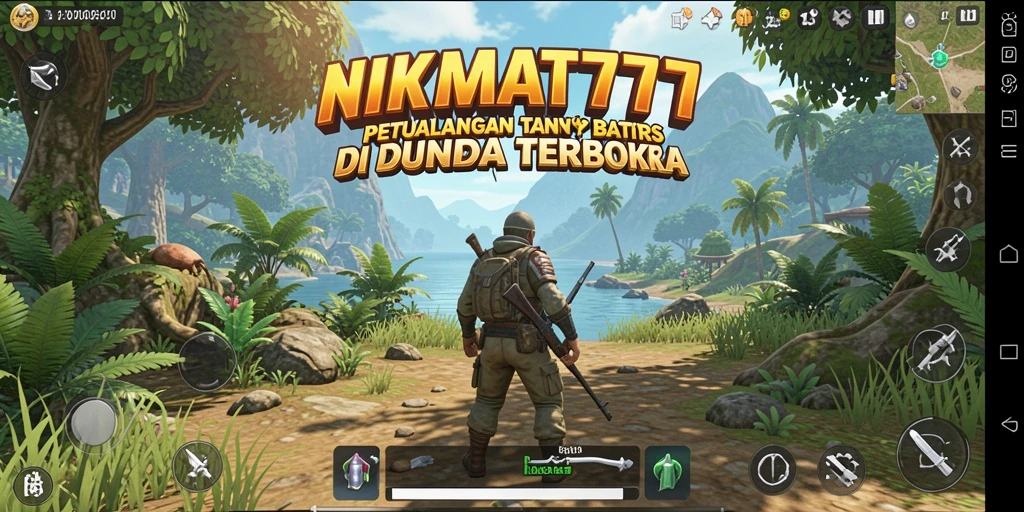 Screenshot gameplay NIKMAT777 menampilkan dunia terbuka yang luas dan menakjubkan.