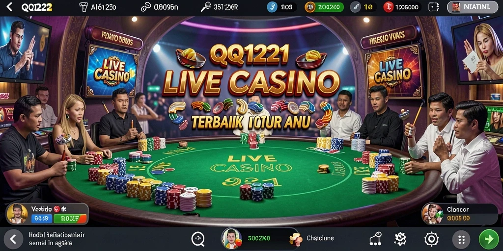 Tampilan menarik dari gameplay Live Casino di QQ1221.
