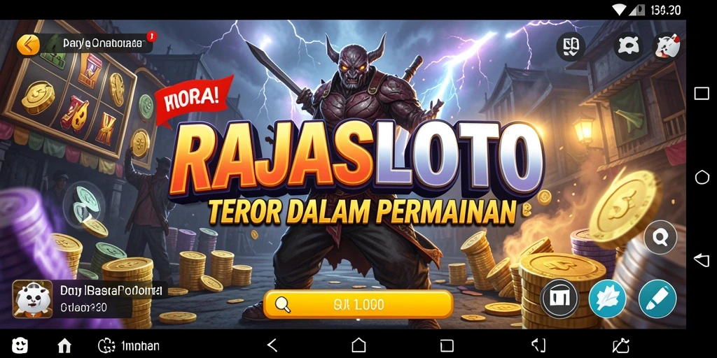 Tangkapan layar utama dari gameplay menegangkan RAJASLOTO.