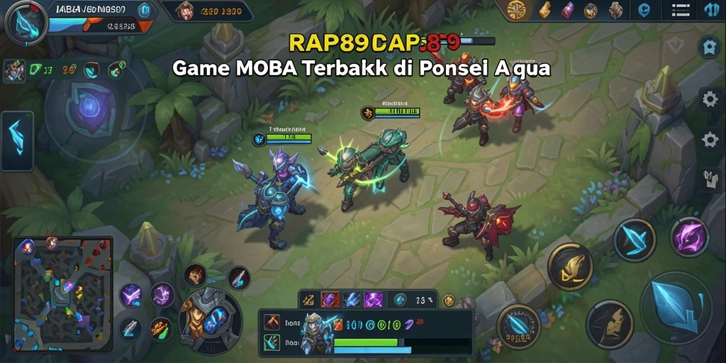 Tangkapan layar gameplay <strong>RAP89</strong> menunjukkan aksi seru di medan perang MOBA.