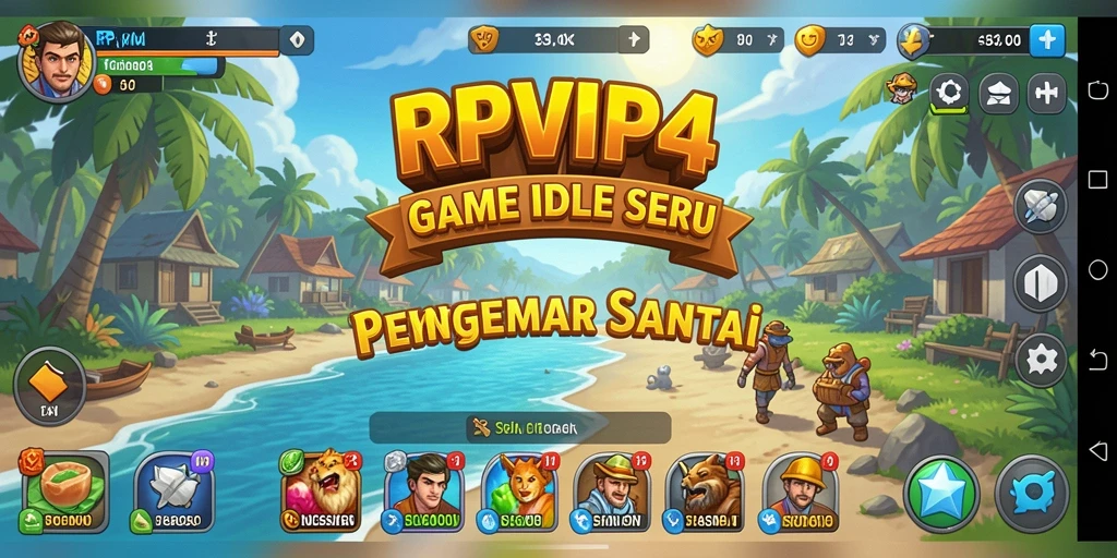 Tampilan screenshot RPVIP4 dengan gameplay Idle yang seru.