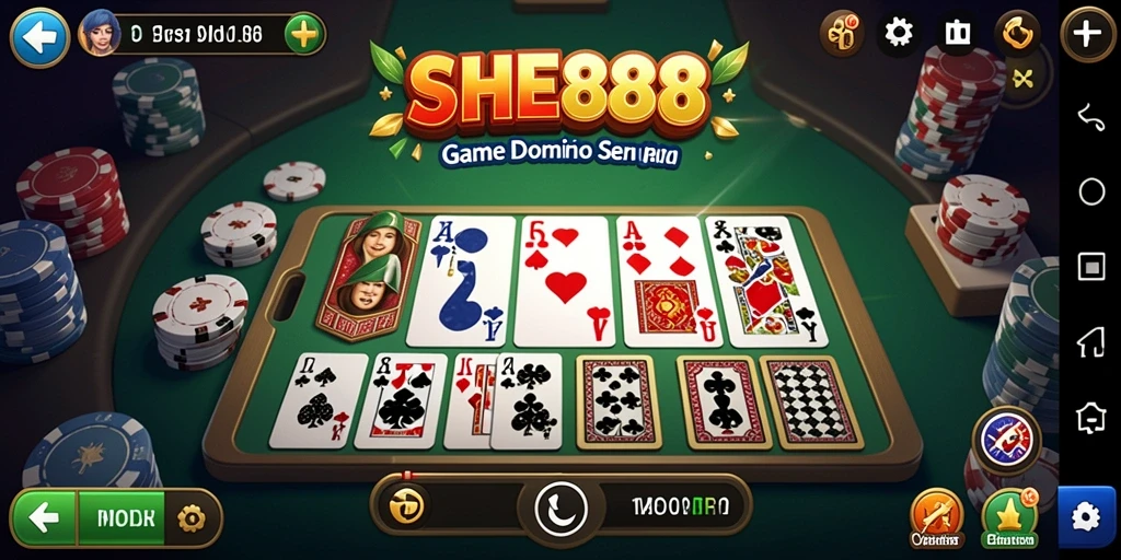 Tampilan menarik gameplay domino di SHE888.