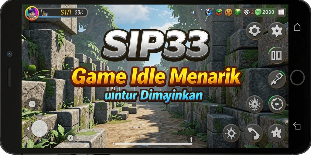 Tampilan gameplay Idle yang seru dan penuh warna di SIP33.