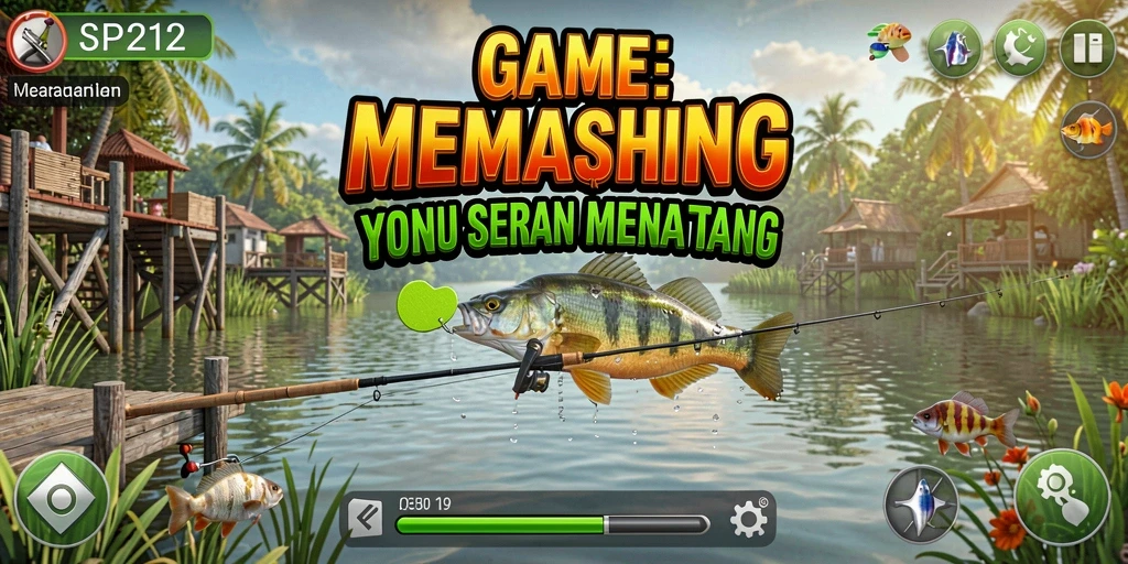 Tampilan gameplay SP212 yang menampilkan aksi memancing yang seru.
