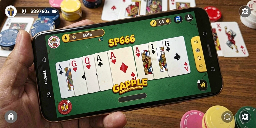 Screenshot SP666 menampilkan gameplay seru dan interaksi antar pemain Gaple.