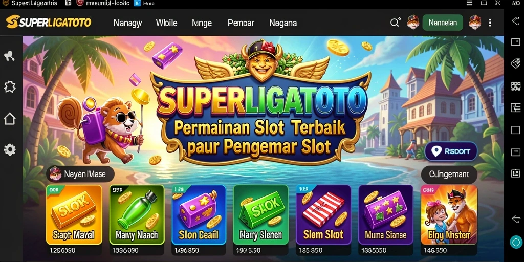 Tampilan gameplay yang menarik dari SUPERLIGATOTO saat bermain slot.