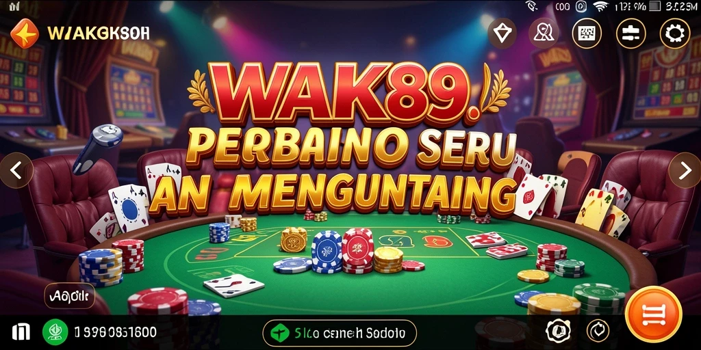 Screenshot gameplay WAK89 menampilkan suasana kasino yang mendebarkan.